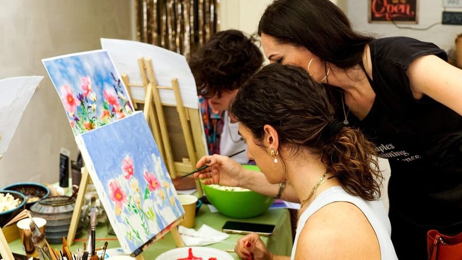Art Workshop in Naples city centre with Aperitif - What Maria Adds to the Experience