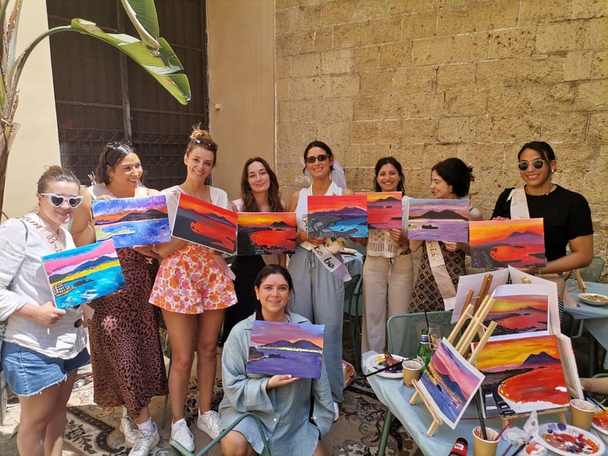 Art Workshop in Naples city centre with Aperitif - How the 2.5-Hour Workshop Works