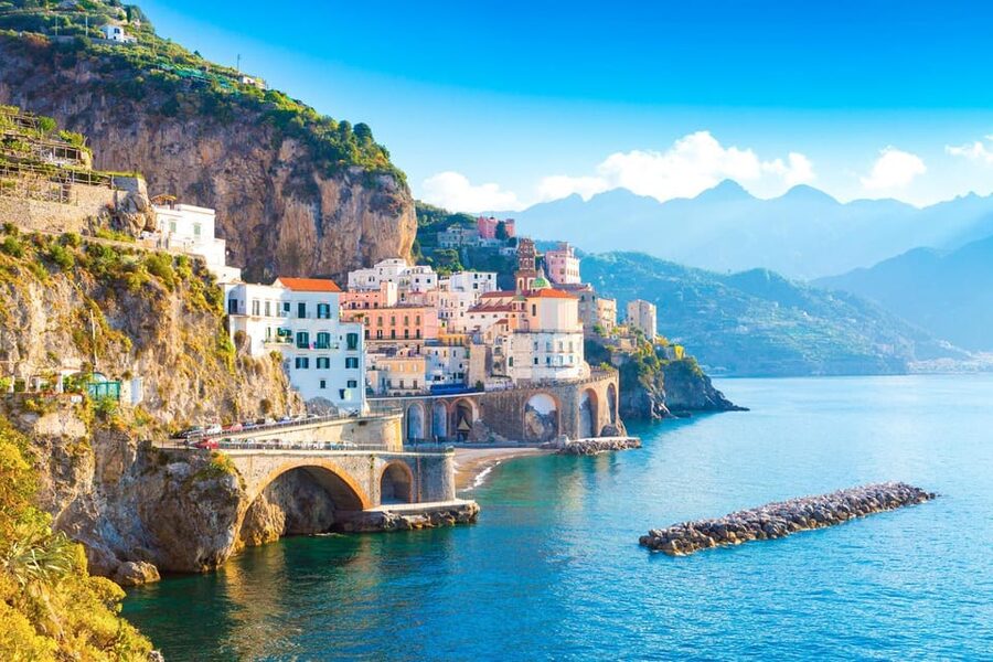 FROM NAPLES: Amalfi Coast Boat, stops in Amalfi and Positano - A nine-hour day with coach, boat, and walking