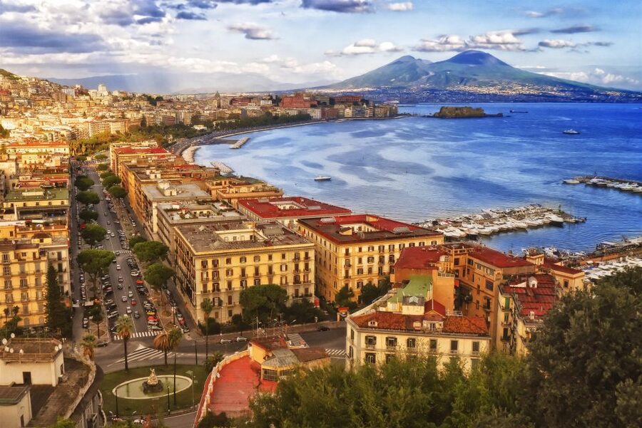 From Naples: Half-Day City Walking & Bus Tour Gulf of Naples - Galleria Umberto I and the monumental district