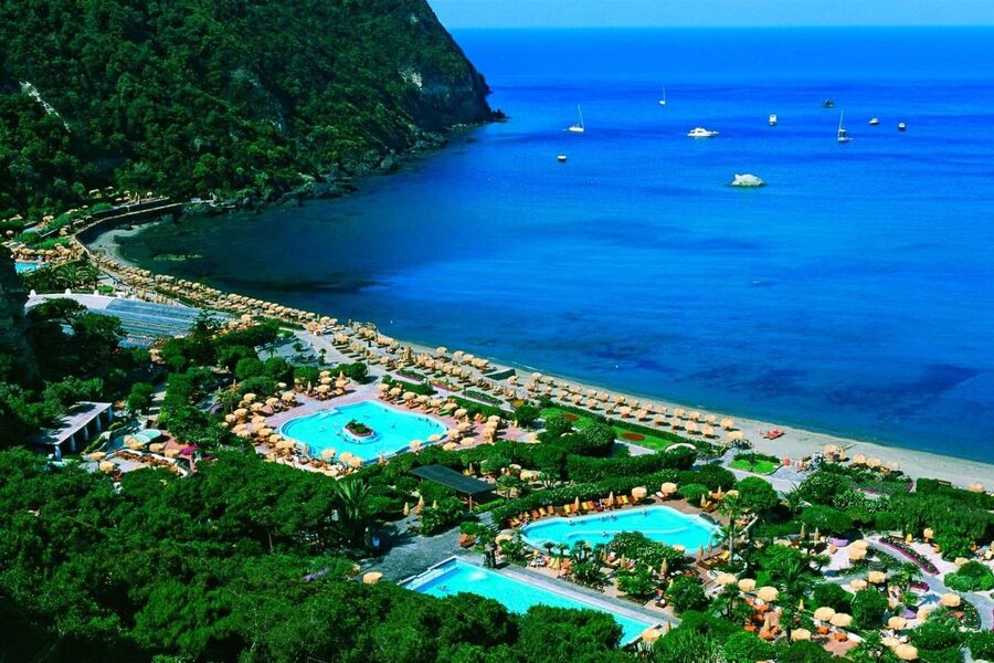 From Naples: Ischia Poseidon Gardens Ticket with Transfers - From Ischia harbor to the thermal gardens