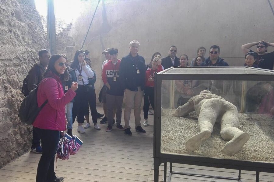 From Naples: Pompeii and Vesuvius Full-Day Tour with Lunch - Transport and group size