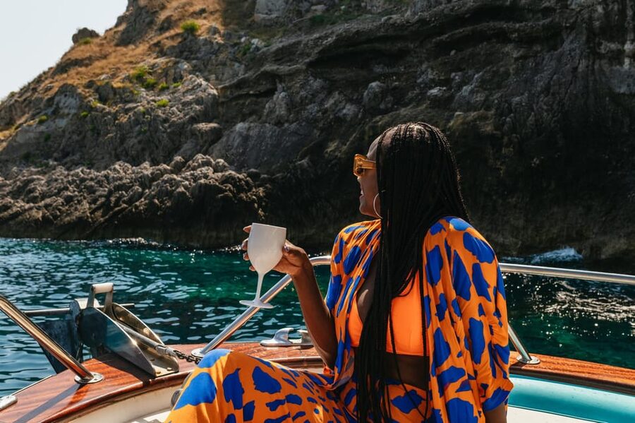 From Naples: Positano and Amalfi Boat Tour with Drinks - From Piano di Sorrento to Marina Grande