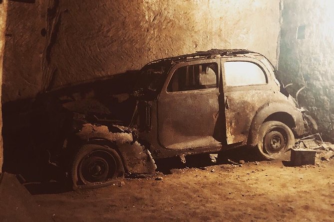 Galleria Borbonica Entrance Ticket in Standard Route - Old cars, Vespas, and objects left behind