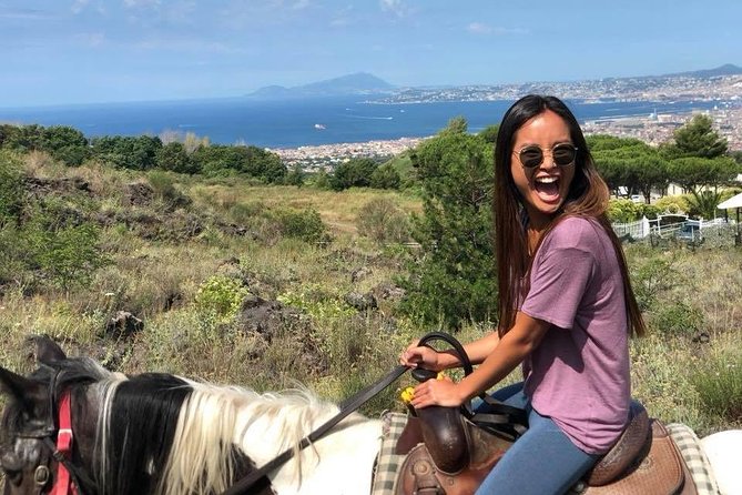 Mount Vesuvius Guided Horse Riding Tour with Sample Wine - Getting ready for the horses