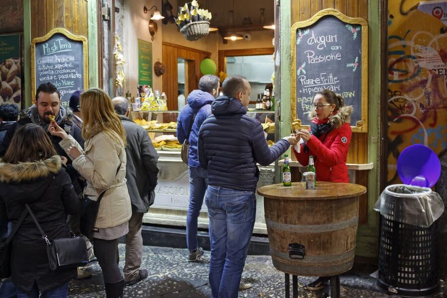 Naples: City and Street Food Market - Piazza del Plebiscito and the Royal Palace