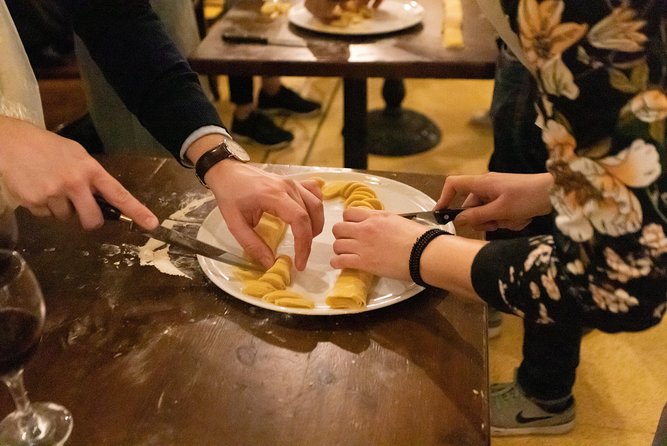Naples Pasta Class: Fettuccine & Ravioli with Grandma’s Recipe - Folding ravioli with ricotta and pepper