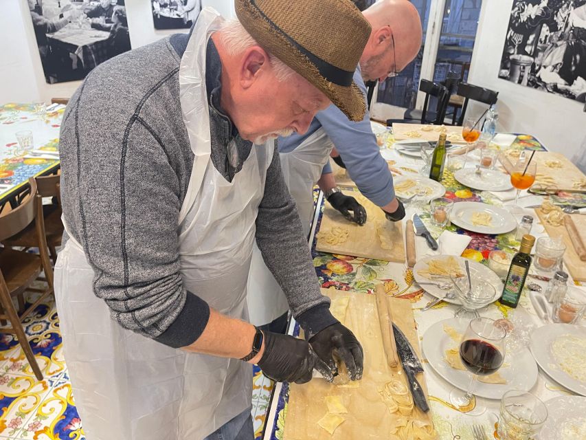 Naples: Pasta Cooking Class with Tiramisù and a Drink - Making pasta opposite Naples’ San Carlo Theatre