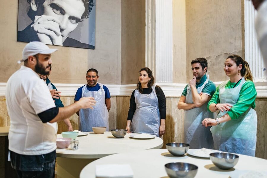 Naples: Pizza-Making Workshop with Drink and Appetizer - Bruschetta while the dough rests