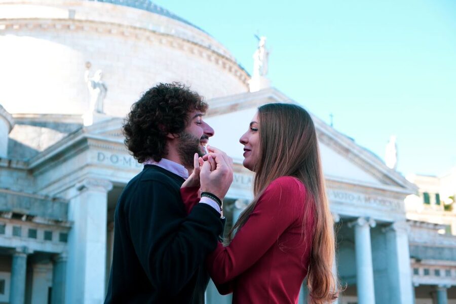 Naples: Private Photoshoot Plebiscito and Vesuvio View - Piazza del Plebiscito and the Vesuvio view
