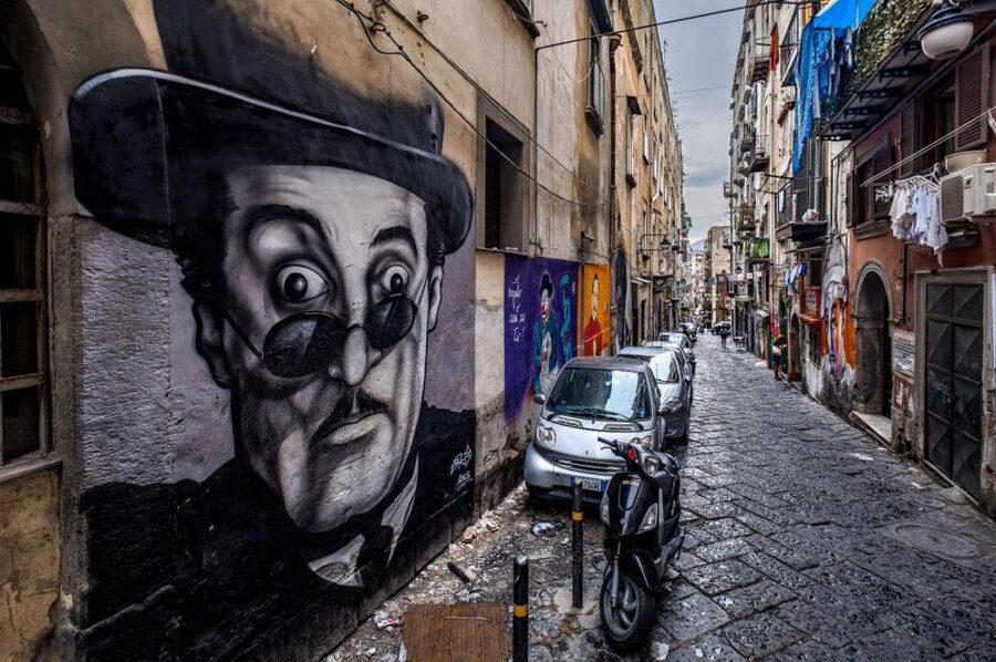 Street art tour of the Spanish Quarters & Maradona idol - Starting at Piazzetta Matilde Serao