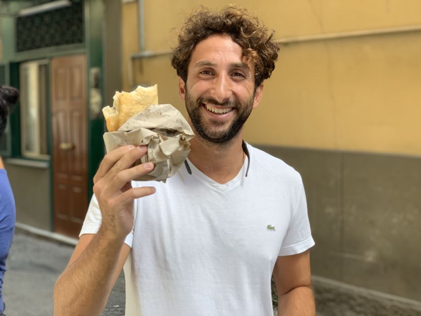The Original Street Food & Market Tour of Naples - Fried pizza with Madame Fernanda